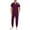 wine, variant on Medical Scrub Set for Men, Modern V-Neck Scrub Top & Jogger Scrub Pants with Multi Pockets Professionals Soft Stretch Athletic Nursing Uniform Workwear (Hot pink)