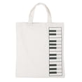 thumbnail image 2 of 1x Sac de Partition Musicale Touches de Piano Sac à Main Musical Sac de Courses Cadeau Blanc, 2 of 8
