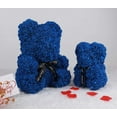 thumbnail image 5 of RECUTMS Royal Blue Artificial Rose Flower Bear 10 inch Wedding Party Decoration Gift Box, 5 of 7