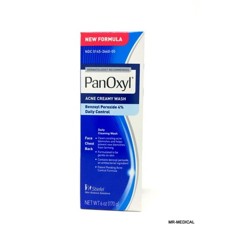 - Panoxyl 4 Benzoyl Peroxide Acne Foaming Face Wash 4% Benzoyl Peroxide 6oz Each