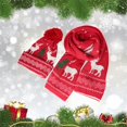 thumbnail image 4 of Honganda Beanie Scarf Plush Gloves Sets Reindeer Tree Pattern Christmas 2/3Pcs Set for Women Men, 4 of 4