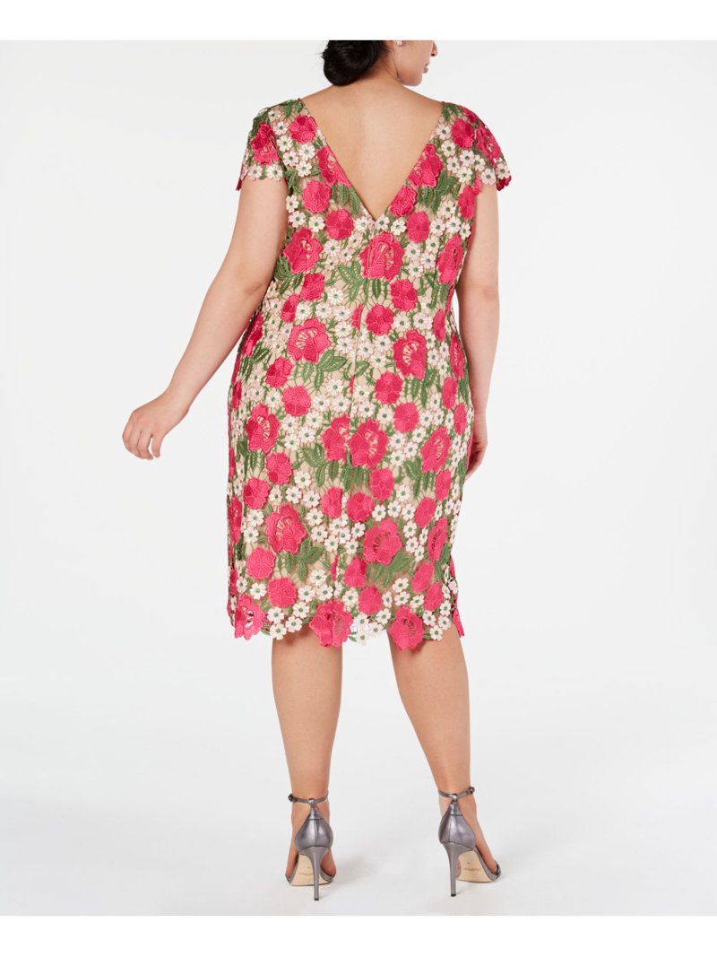 sachin and babi light blue dress Pairs Well with Wine Brown Embroidered Floral Short Sleeve Dress Xs