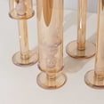 thumbnail image 5 of Balsa Circle 4 Crystal Gold Glass Hurricane Taper Candle Holders Cylinder Shades Party Events Decorations, 5 of 8