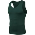 thumbnail image 2 of Domuza Mens Compression Shirts Casual Athletic Gym Sleeveless Crew-Neck Base Layer T Shirts Summer Sports Tops for Gym Running Basketball Army Green 2XL, 2 of 4