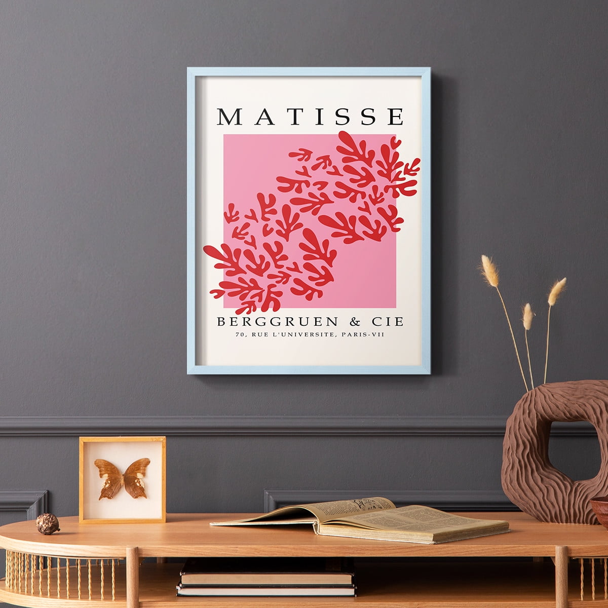 Matisse CCCXXII in Blue Solid Wood 16 x 20 Framed Print