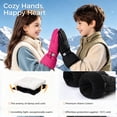 thumbnail image 3 of ThxToms Kids Winter Gloves Waterproof Ski Snowboard Gloves for Ourdoor Sports, Boys and Girls Cold Weather Bike Gloves,Black,M, 3 of 8