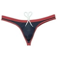 thumbnail image 4 of Botmois Men's Swim Briefs with Lining Mini Bikini Trunks Drawstring Thongs Swimwear Soft Breathable G-Strings Quick-dry Tangas Underwear Red Brown XL, 4 of 4