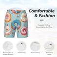 thumbnail image 4 of Kdxio Colorful Donut Print Men'S Swim Trunks With Compression Liner 7 Inch Inseam Quick Dry Swim Shorts, 4 of 7