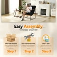 thumbnail image 5 of Ktaxon Accent Chair with Plush Soft Upholstery, Oversized Seating Armchair with Rubberwood Armrests, Metal Frame for Living Room, Bedroom or Home Office Black, 5 of 11