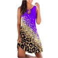 thumbnail image 2 of Mefallenssiah Femmes Robe Sans Manches Col Rond Femmes Mode Imprimé Décontracté Col Rond Sans Manches Robe Longue, 2 of 5
