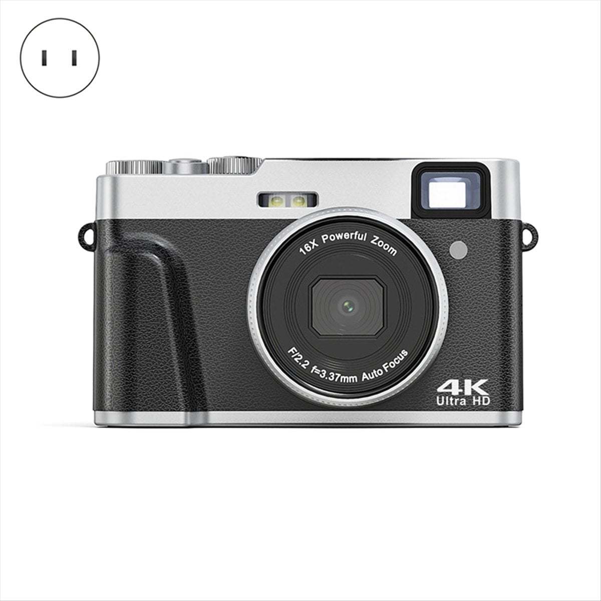 4K Digital Camera 48MP Vlogging Camera with Autofocus 16X Zoom Anti-Shake US PLUG