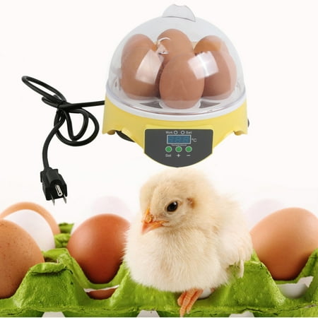 7 Eggs Digital Egg Incubator Poultry Hatcher Chicken Egg Incubator 110V 30W Built-in temperature control system