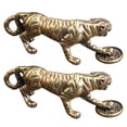 thumbnail image 1 of 2pcs Car Keychain Pendant Tiger Shape Keyring Accessory Bag Hanging Decor, 1 of 5
