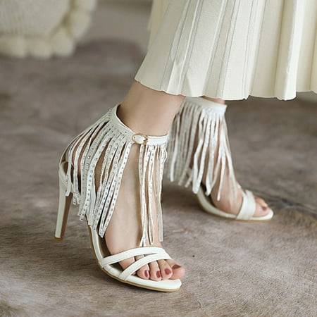 

PEASKJP Slippers for Women 2023 Summer Women Casual Open Toe Breathable Wedges Beach Sandals Shoes Women Sandals White 7