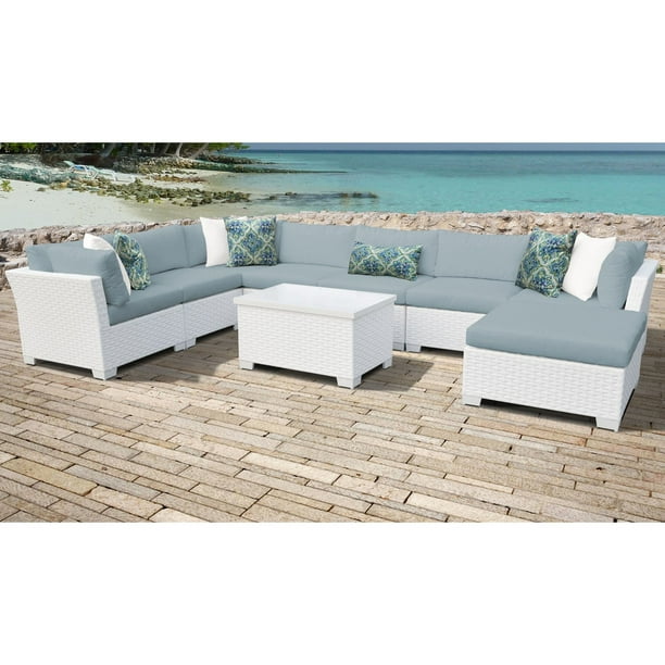 Tk Classics Monaco 9 Piece Outdoor Wicker Patio Conversation Set With Ottoman Com - Monaco Rattan Patio Set Tk Classics Monaco 9 Piece Outdoor Wicker Patio Conversation Set With Ottoman Com - Monaco Rattan Patio Set