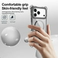 thumbnail image 4 of Magnetic Case for iPhone 17 Pro, Clear Back Case Shockproof Enhanced Corners Drop Protective Phone Cover with Detachable Lanyard and Wrist Hand Strap, Compatible with Mag-Safe, Black, 4 of 7