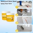 thumbnail image 3 of Waterproof Water-Based Epoxy Floor Paint, 300g Concrete And Garage Floor Paint with Tool, Quick-Dry Anti-Slip Water-Based Floor Paint Light gray2PCS, 3 of 7