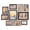 Maroon Brown + Heather Greige + Ash Black, variant on Picture Frames, Collage Picture Frames Set of 10, Two 8x10, Four 5x7, Four 4x6, Photo Frame for Wall Gallery Decor, Table Display, Glass, Rustic Brown URPF010X01