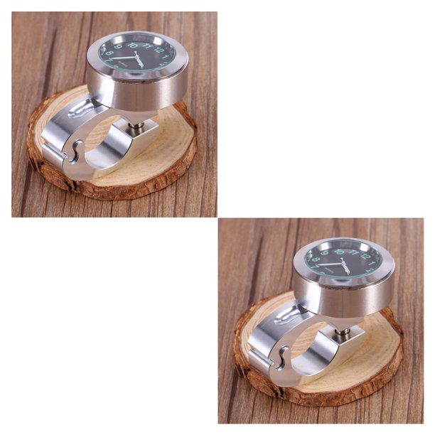 Riwesomey Reloj de montaje en manillar, pantalla luminosa, buena fijación, manillar ligero, reloj resplandeciente, motocicleta, bicicleta Type1 NO1
