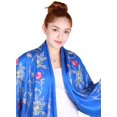 thumbnail image 2 of GILBIN'S Fashionalble Floral-Pasley Design Embroidered Light Scarf Wrap Shawl Pashmina(Sequin Royal Blue), 2 of 3