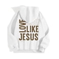 thumbnail image 4 of TrendOFT Christian Graphic Hoodies for Teen Girls Aesthetic Cute Oversized Fall Sweatshirt Love Like Jesus Graphic Hoodie for Women White L, 4 of 6