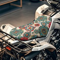 Uorisanigo ATV Seat Cover Waterproof for Sportsman/Rancher/Foreman/Scrambler/Kodiak/Polaris Scrambler, Mandala Print Four Wheeler Seat Cover ATV Accessories for Women Men
