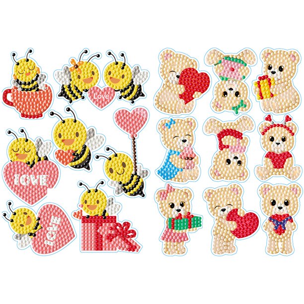Pegatinas Diamantes Imitación 12/15/16 Uds. Hechas A Mano Pintura Cristal Pegatina para Del