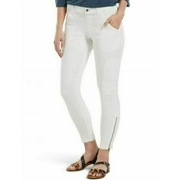 Hue Women's 3 Pocket Cargo Twill Skimmer White or Khaki Size L (White,L)
