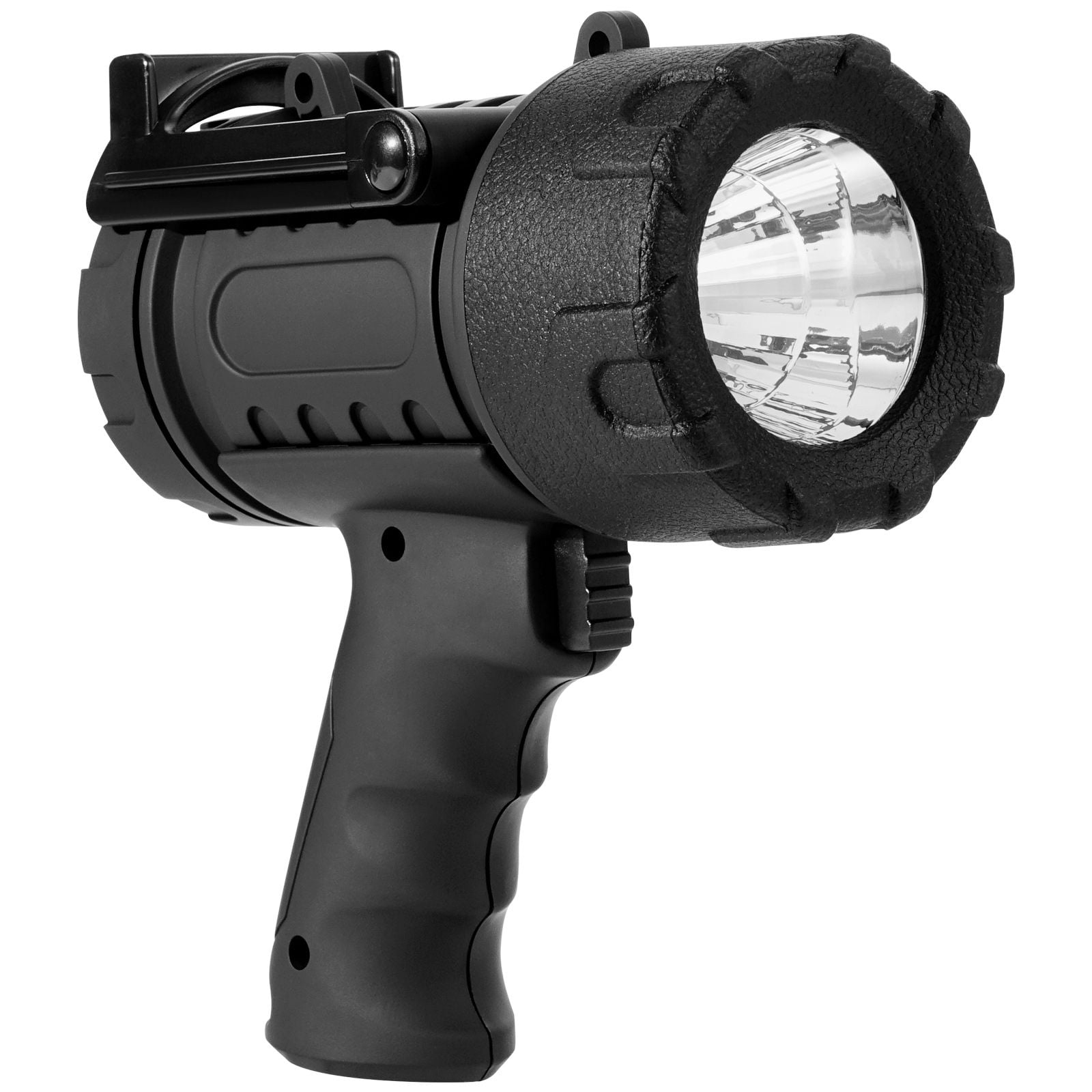 Rechargeable Cordless LED Spotlight 200000 Lumens, 350m Beam Portable Flashlight, High Power Handheld Light for Camping Hunting Emergency