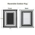 thumbnail image 4 of Outdoor Plastic Waterproof Rug 9'x 12' for Patio, Porch, Deck, Backyard, Balcony, Reversible, Geometric, 4 of 7