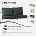thumbnail image 4 of HONEY HOME Outdoor Loveseat Cushion Set, 48 x 24, Water Repellent, Fade Resistant, Couch love seat Filled with shredded sponge for added support, 4 of 6