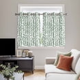 thumbnail image 4 of Green Ivy Leaves Kitchen Curtains Window Panels, Spring Plants Botanical Modern Country Insulated Window Treatment Curtain, Grommet Curtains for Bedroom/Living Room/Bathroom, 2 Piece 42"Wx45"L, 4 of 8