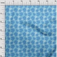thumbnail image 3 of oneOone Rayon Turquoise Blue Fabric Ocean Underwater Plant Sewing Material Print Fabric By The Yard 56 Inch Wide, 3 of 4