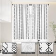 thumbnail image 2 of Boho Kitchen Curtains Black and White Geometric Modern Farmhouse Abstract Small Short 27.5" W x 39" L Window Treatment Tiers for Bedroom Living Room Bathroom 2 Panels Rod Pocket Drapes, 2 of 6