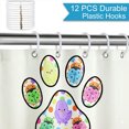 thumbnail image 3 of Gelasgo Sweet Home Paw Print Shower Curtain Polyester Fabric Waterproof Bathroom Curtains 72x72 Inch Cute Easter Egg Decor, 3 of 5