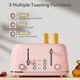 thumbnail image 6 of Dovimi 4-Slice Toaster, Stainless Steel with Removable Crumb Tray, 6 of 9