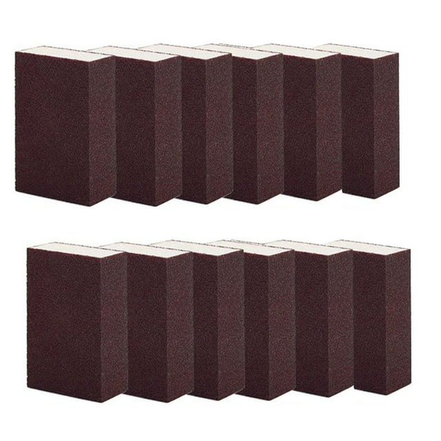 MasteelfCA 12pcs Sanding Sponge Pan Sanding Blocks Kitchen Decontamination Cleaning Brush