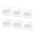 thumbnail image 1 of Posunciadores de abrigos de pared 2kg Cocina autoadhesiva Cocina transparente Ganchos de baño Tapas de toalla de baño Traseros de la puerta de traceless Organizadores de la puerta 6 piezas Inevent HA009906-04, 1 of 6