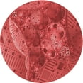thumbnail image 1 of Ahgly Company Tapis Rond Lavable en Machine Intérieur Transitionnel Rouge, 7 Pieds Rond, 1 of 7