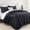 Geometric Pattern Black, variant on Ameha Velvet Bedspread King Size 3 Piece Set Ochre Geometric Quilt Ultra Soft Lightweight Reversible Washable Bedding 350GSM