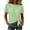 Green, variant on Womens Summer Short Sleeve Tops Trendy Gingham Plaid Tie-Waist Blouse, Casual Crew Neck Top