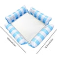 thumbnail image 1 of Floating Row Inflatable Mattress Swimming Pool Beach Floating Sleeping Bed Lounges Chair Swimming Pool Accessories Light Blue, 1 of 6