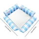 thumbnail image 3 of Colchón de aire inflable con rayas a prueba de fugas de hamaca de agua de PVC para piscina (azul claro) Tmvgtek Para Estrenar, 3 of 3