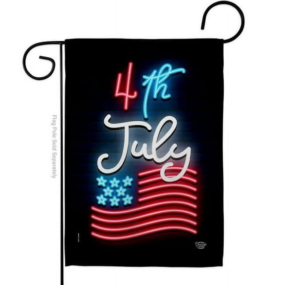 Ornament Collection G192441-BO 13 x 18.5 in. Lightful 4th July American Vertical Garden Flag with Double-Sided House Decoration Banner Yard Gift