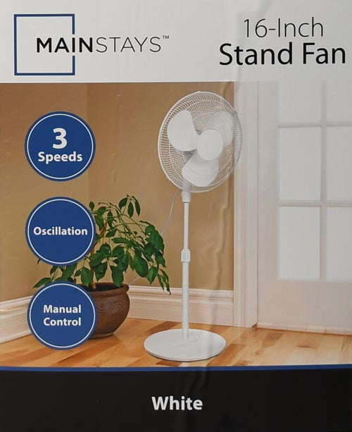 16" Oscillating Pedestal Fan Quiet 3 Speed Indoor Adjustable Floor Stand White 2 eBay