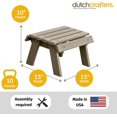 thumbnail image 2 of DutchCrafters Recycled Poly Outdoor Footstool with Stainless Steel Hardware (Turquoise), 2 of 5