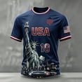 thumbnail image 4 of Zimjoy 2026 USA Soccer Jersey Shirts for Men Crewneck Short Sleeve United States Team Fan International Soccer T Shirts Retro Streetwear Top Royal Blue 2XL, 4 of 5