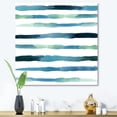 thumbnail image 2 of Designart ' Dark Blue Verticals Aquatic ' Modern Canvas Wall Art Print, 2 of 4