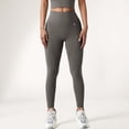 thumbnail image 2 of Women's High Waist Full-Length Seamless Leggings with Ultra-Stretchy Fabric - Medium, Gray, 2 of 6