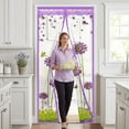 thumbnail image 3 of 35 x 83 In Magnetic Mesh Screen Door – Fly & Mosquito Bug Curtain for Front, Back, and French Doors, Temporary Hanging Door Screen, Purple, 3 of 7